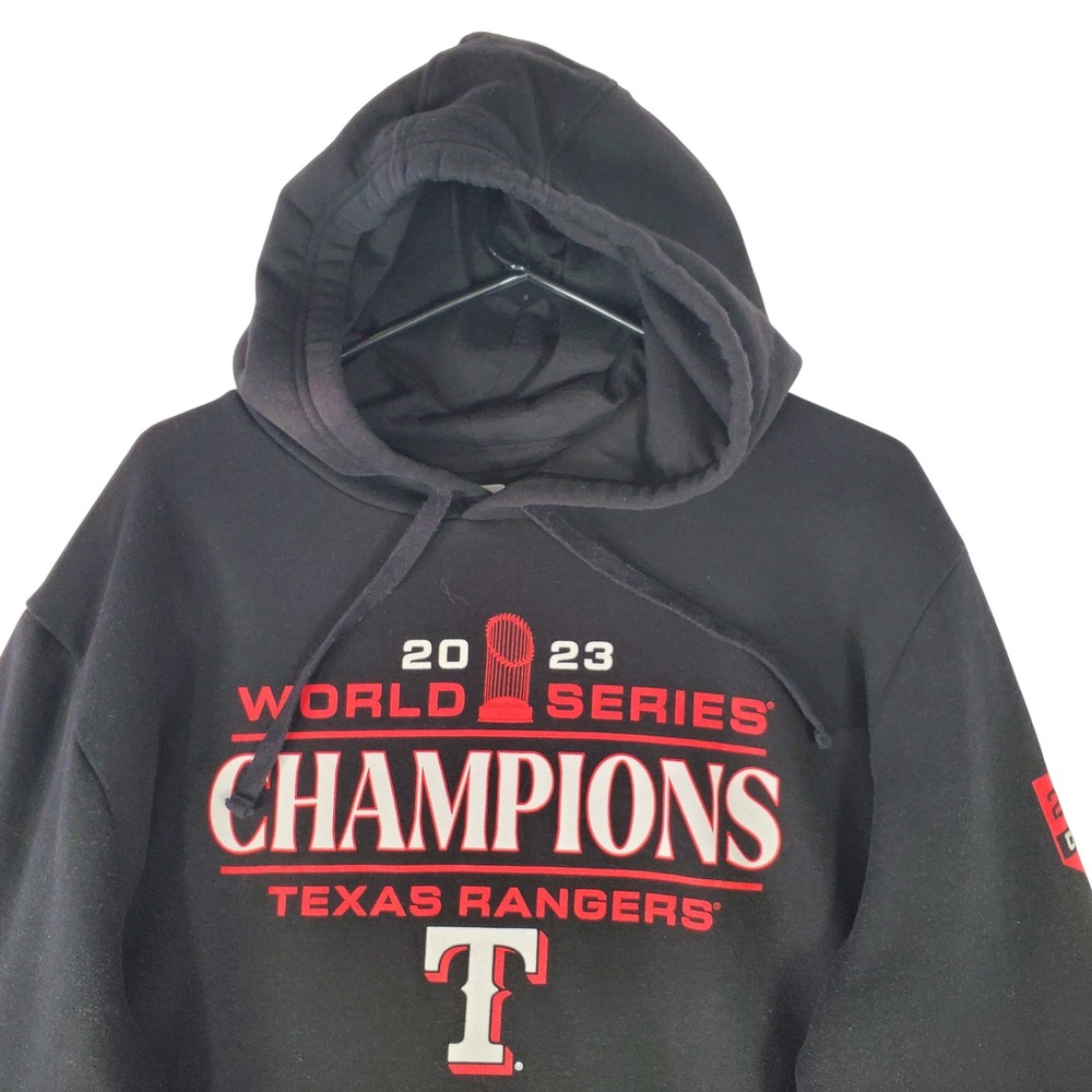 Fanatics Texas Rangers 2023 World Series Champions Hoodie Mens XL Black MLB
